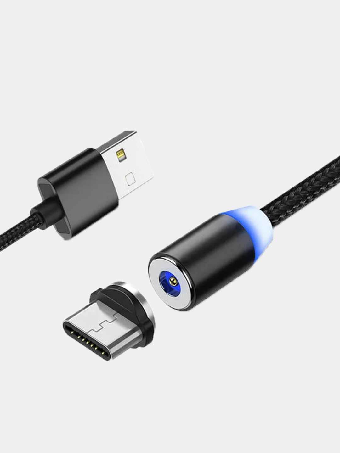 Магнитный кабель для зарядки телефона Lightning/Type-C/micro-USB купить по  цене 199 ₽ в интернет-магазине KazanExpress