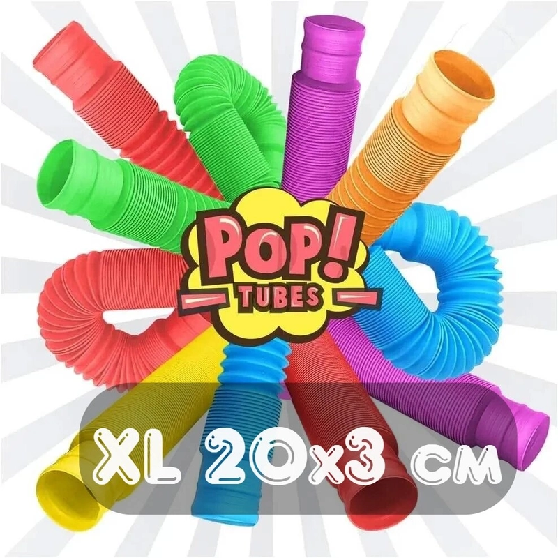 Поп ит Трубка. Игрушка-антистресс. Поп туб, цветные трубки Pop Tubes, popit СИМПЛ ДИМПЛ