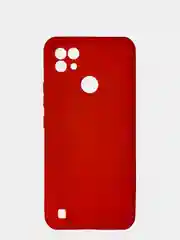 Красный чехол Realme C21 / Реалми С21 цветной, матовый, силиконовый
