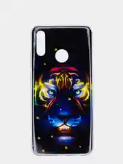 Тёмно-серый чехол Huawei P Smart 2019 / Honor 10 Lite, Хуавей П Смарт 2019, силиконовый с рисунком