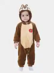 Коричневый кигуруми комбинезон для малышей