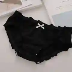 Черный женские хлопковые трусы слипы