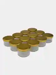 Банка стеклянная, 12 штук, 200 мл + крышка