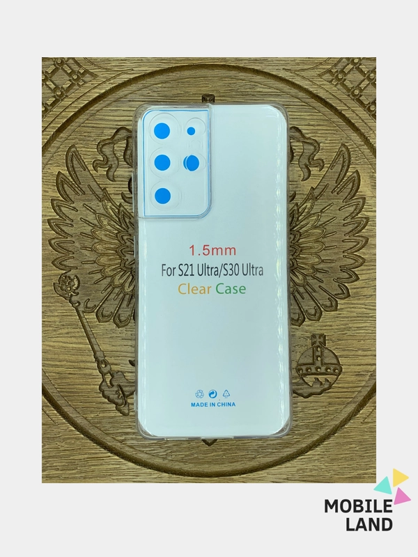 Плотный чехол  для Samsung S21 / Samsung S21 Plus / S21 Ultra, силикон 1,5 мм прозрачный