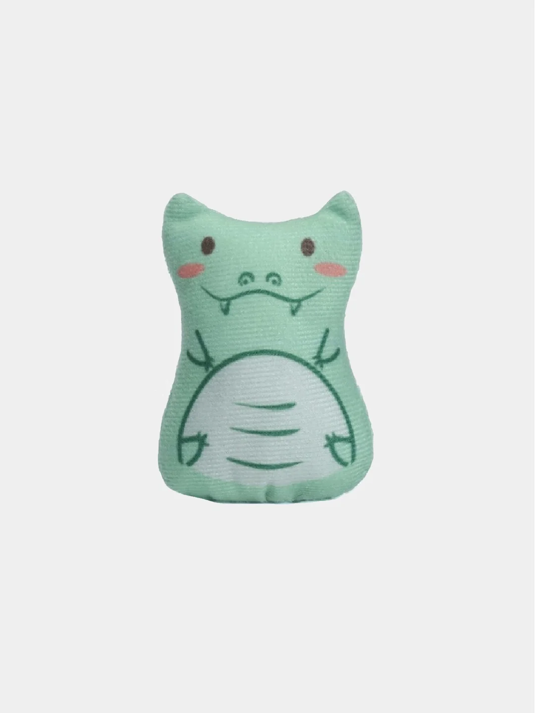 Зеленый плюшевая игрушка с кошачьей мятой