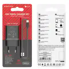 Зарядное устройство BOROFONE BA52A, lighting, 2,1A