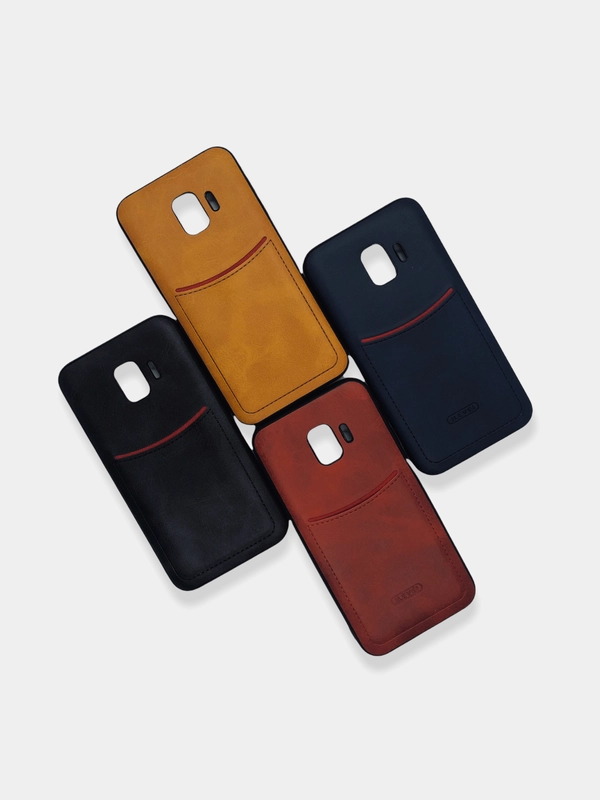 Чехол из эко кожи с карманом на Samsung J2 Core J2 Pro J6 J4 Core J4 Plus J4 J6 Plus J8