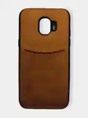 Коричневый чехол из эко кожи с карманом на Samsung J2 Core J2 Pro J6 J4 Core J4 Plus J4 J6 Plus J8