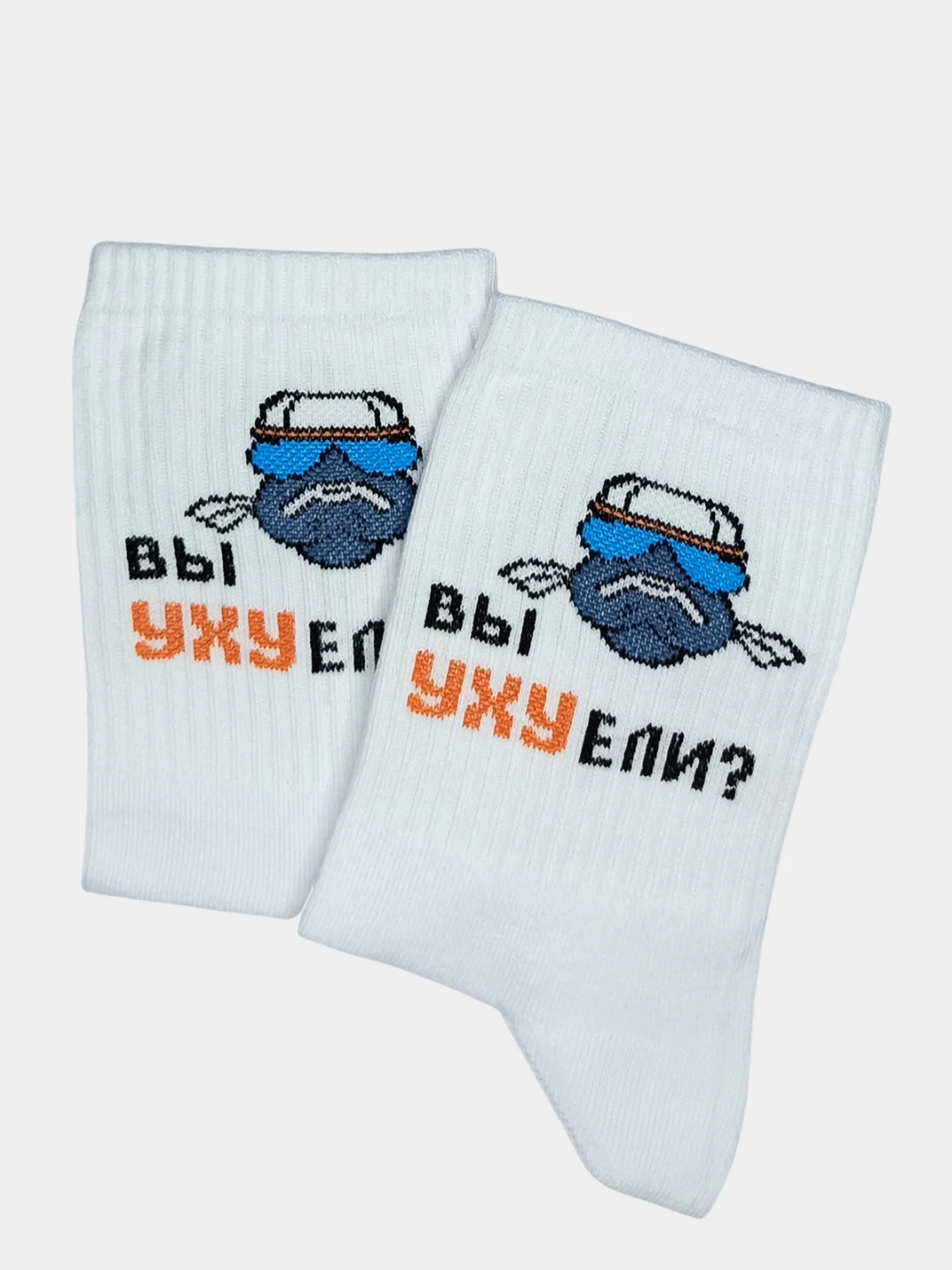 Носки с надписью "Уха"