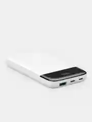 Белый внешний аккумулятор power bank 10000 mAh