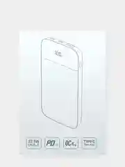 Белый внешний аккумулятор power bank 10000 mAh