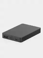 Белый power bank 5000 мАч, внешний аккумулятор, быстрая зарядка powerbank