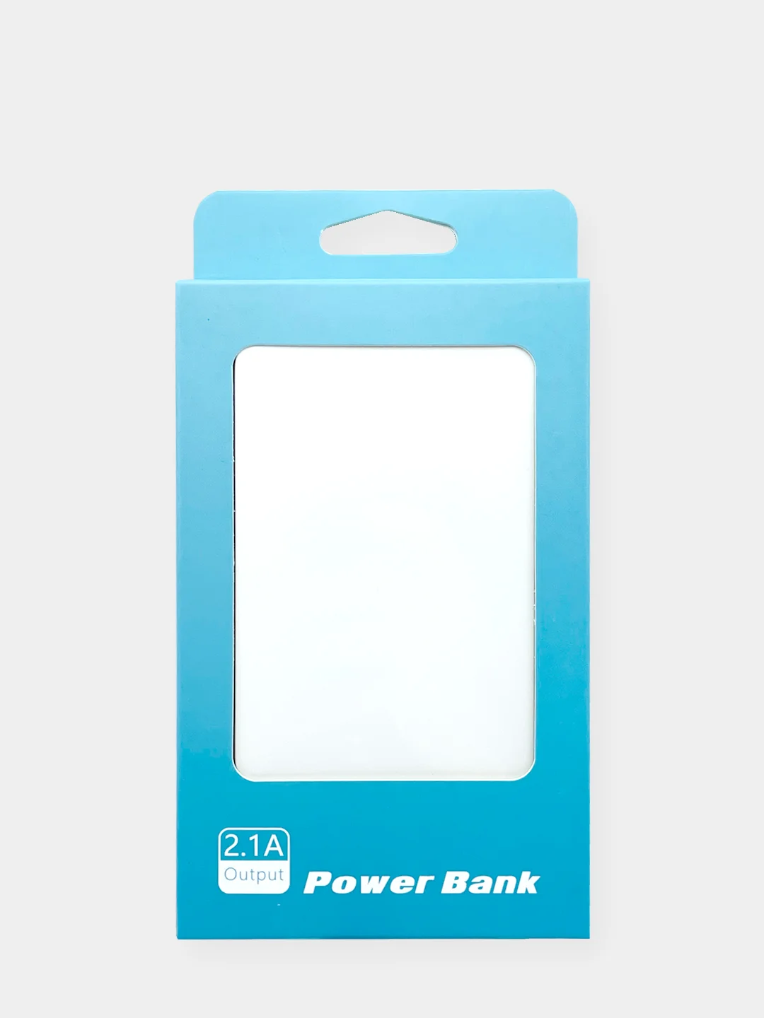 Белый power bank 5000 мАч, внешний аккумулятор, быстрая зарядка powerbank