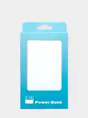 Белый power bank 5000 мАч, внешний аккумулятор, быстрая зарядка powerbank