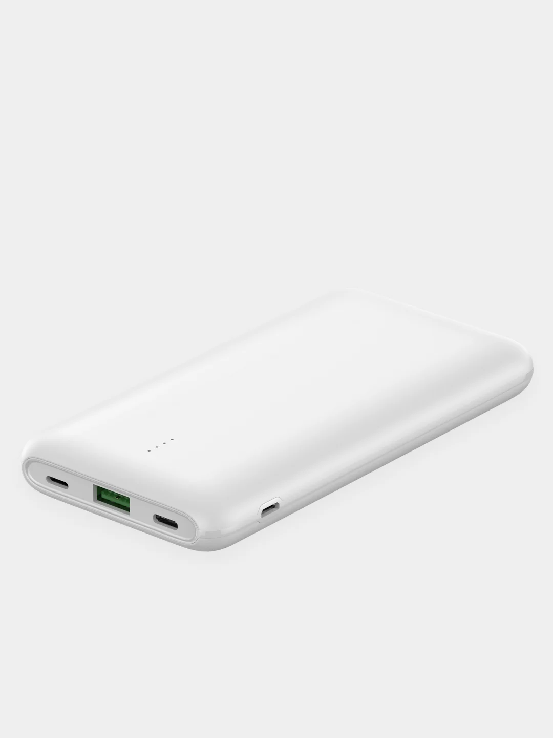 Белый внешний аккумулятор 10000 мАч быстрая зарядка power bank