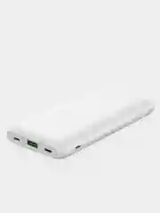 Белый внешний аккумулятор 10000 мАч быстрая зарядка power bank