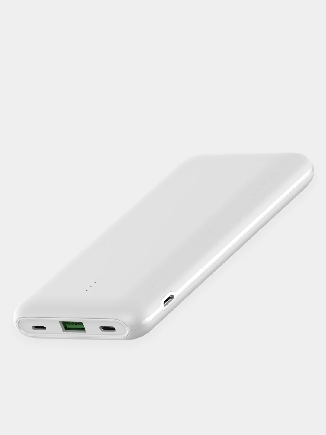 Белый внешний аккумулятор 10000 мАч быстрая зарядка power bank