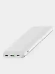 Белый внешний аккумулятор 10000 мАч быстрая зарядка power bank