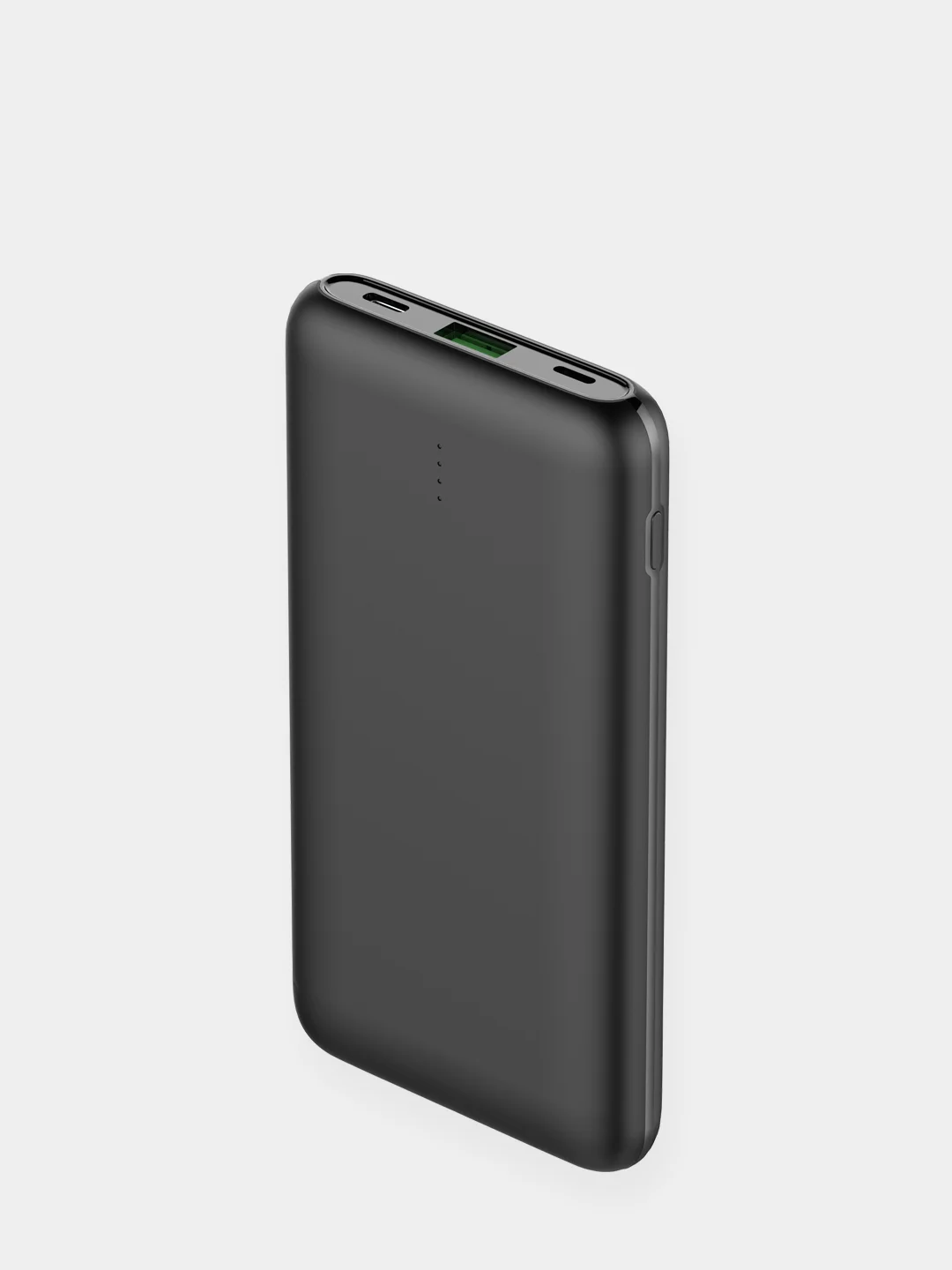 Черный внешний аккумулятор 10000 мАч быстрая зарядка power bank