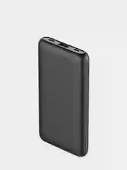 Черный внешний аккумулятор 10000 мАч быстрая зарядка power bank