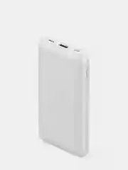 Белый внешний аккумулятор 10000 мАч быстрая зарядка power bank