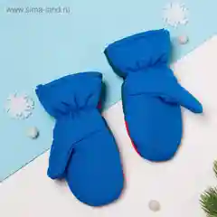 Синий рукавицы, варежки зимние, для мальчика