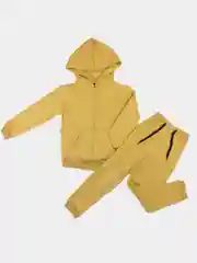 Желтый костюм спортивный детский утепленный на молнии