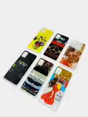 Бежевый меланж чехол Samsung Galaxy A51, Самсунг Галакси А51 силиконовый с рисунком автомобили