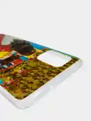Бежевый меланж чехол Samsung Galaxy A51, Самсунг Галакси А51 силиконовый с рисунком автомобили