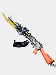 Серый меланж брелок AK-47 "Фурия", по мотивам CrossFire (Кроссфаер)