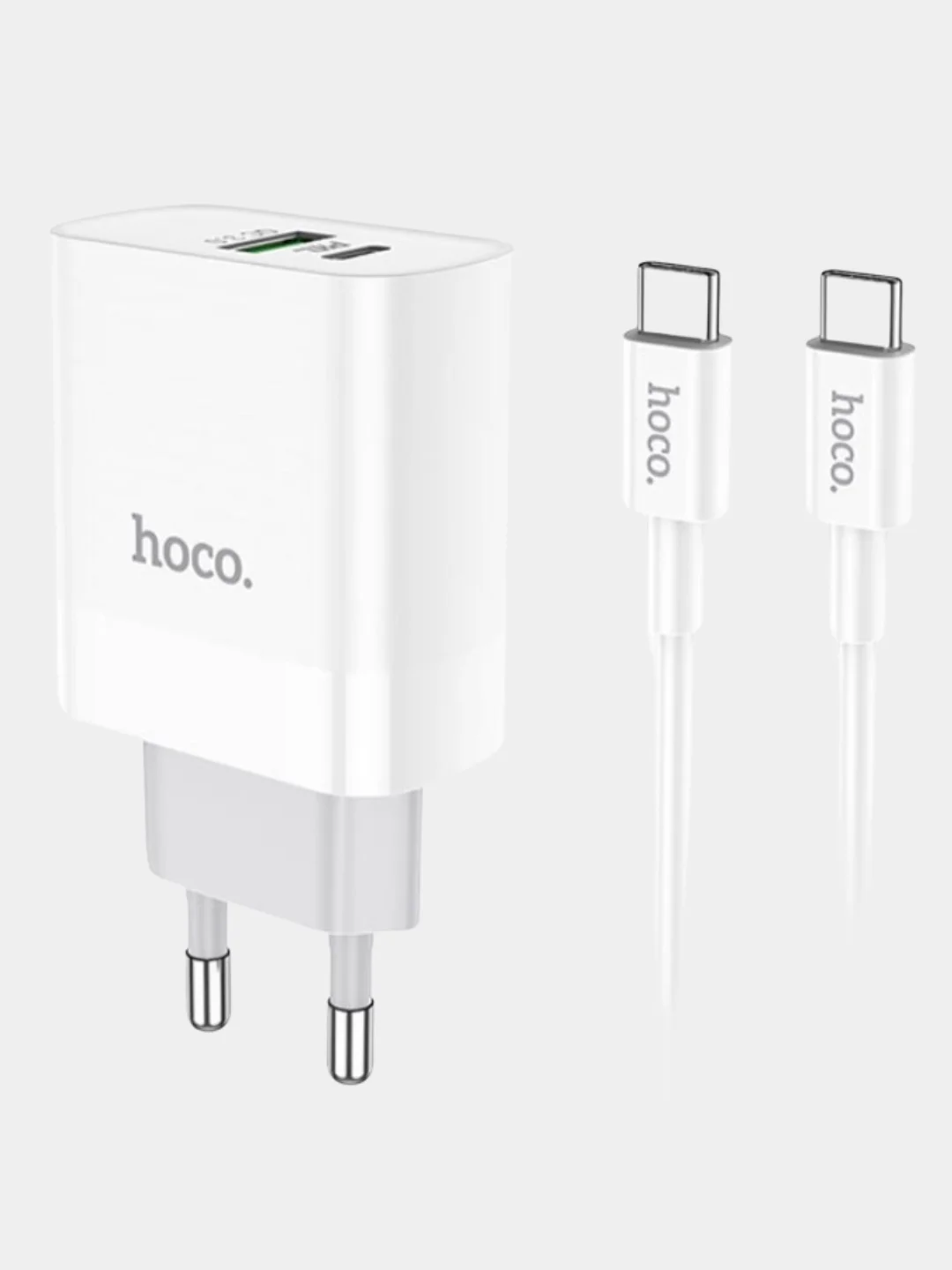 Сетевое зарядное устройство Hoco C80A Быстрая зарядка, 20W  кабель Type-C to Type-C