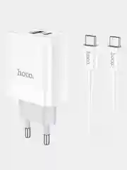 Сетевое зарядное устройство Hoco C80A Быстрая зарядка, 20W  кабель Type-C to Type-C