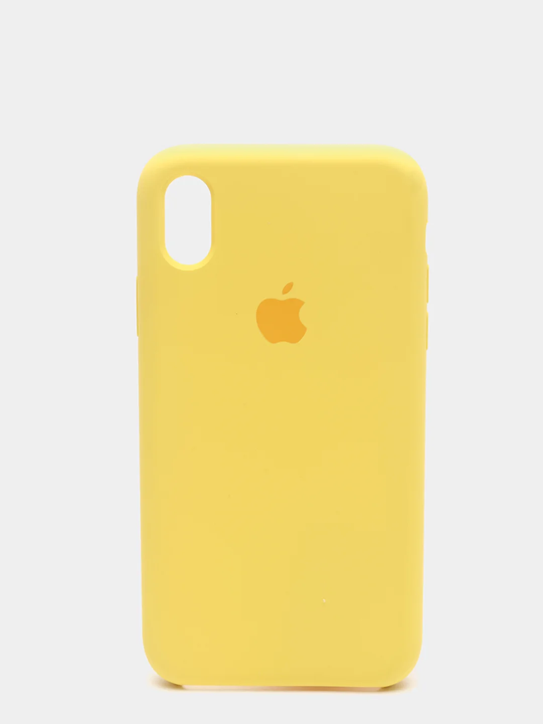 Желтый чехол силиконовый для iPhone X/XS (Айфон)
