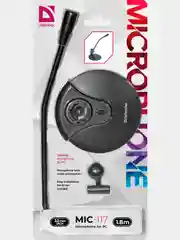 Черный микрофон компьютерный Defender, кабель 1.8 м