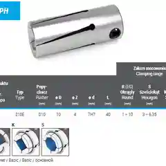 Цанга барфидера d-8 мм тип 210Е SPH.10.R0800 (FATPOL)