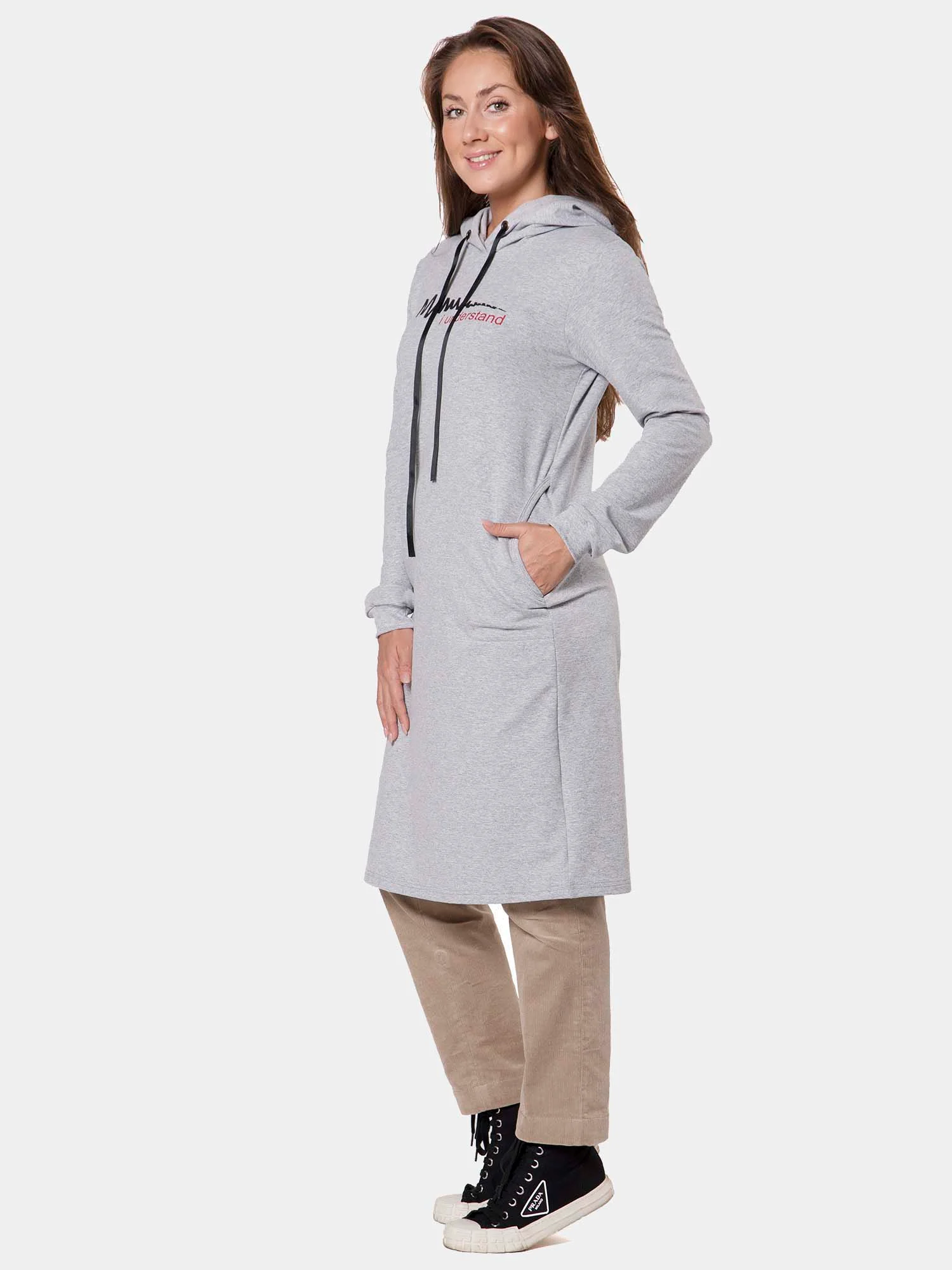 Платье из футера I understand ФП1357П10 серый меланж, KLERY