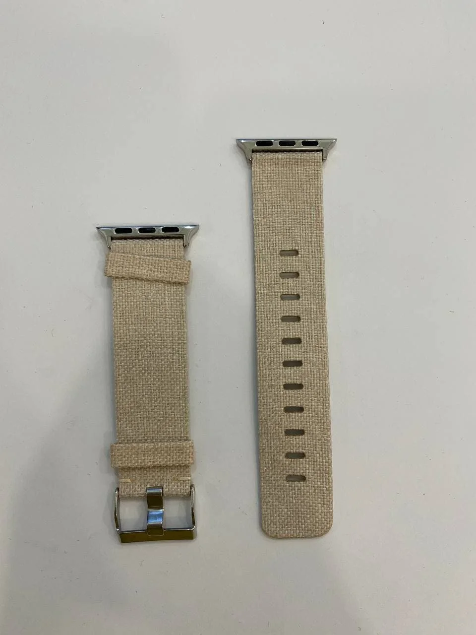 Бежевый нейлоновый ремешок для Apple Watch 38 мм. (1/2/3/4 поколения)