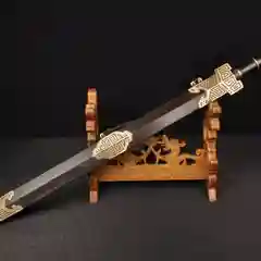 Золотой брелок катана меч, полностью металлический модели Анимация из серии игр The King of Yue
