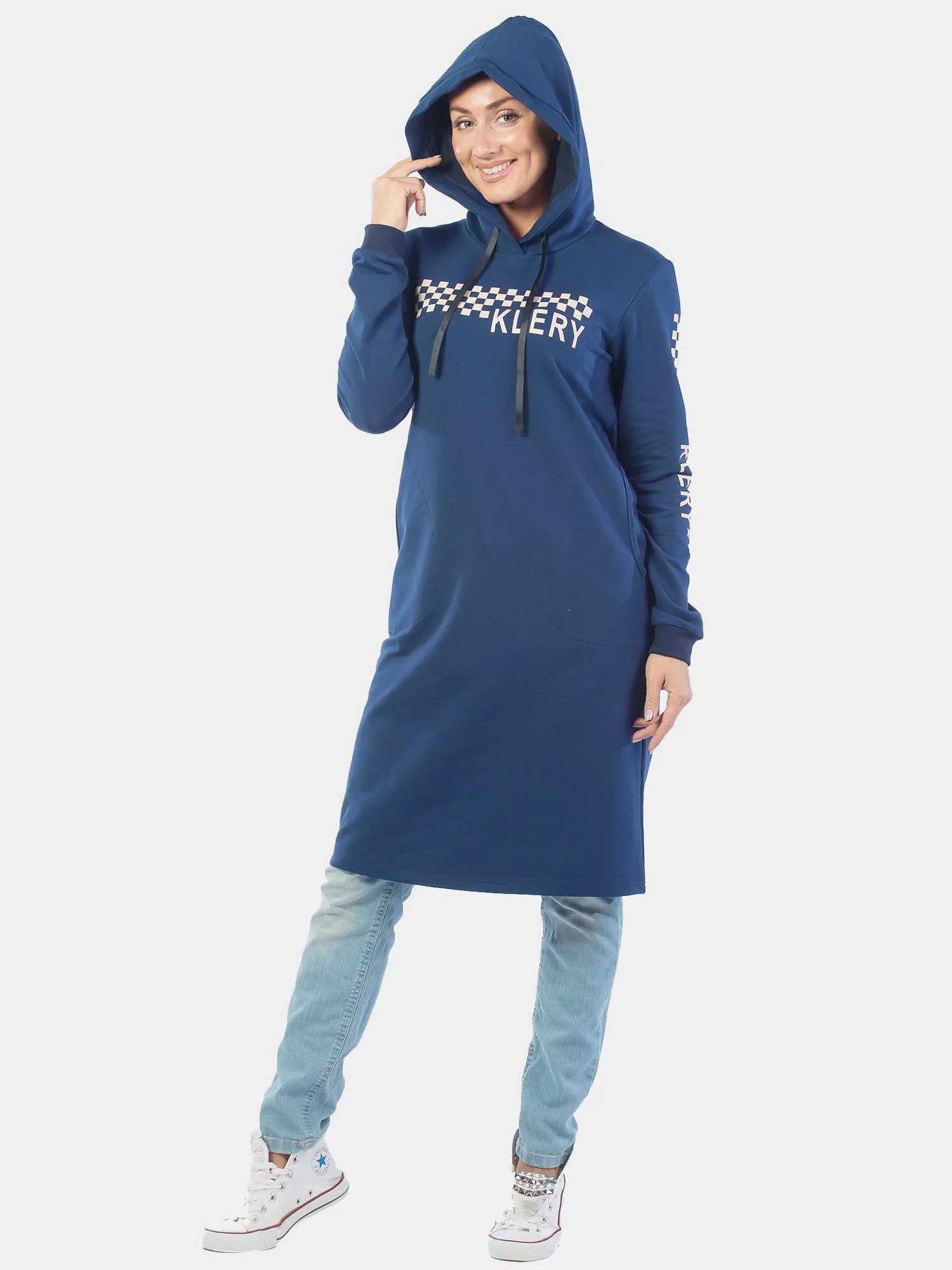Платье из футера ФП1357П6 индиго, KLERY