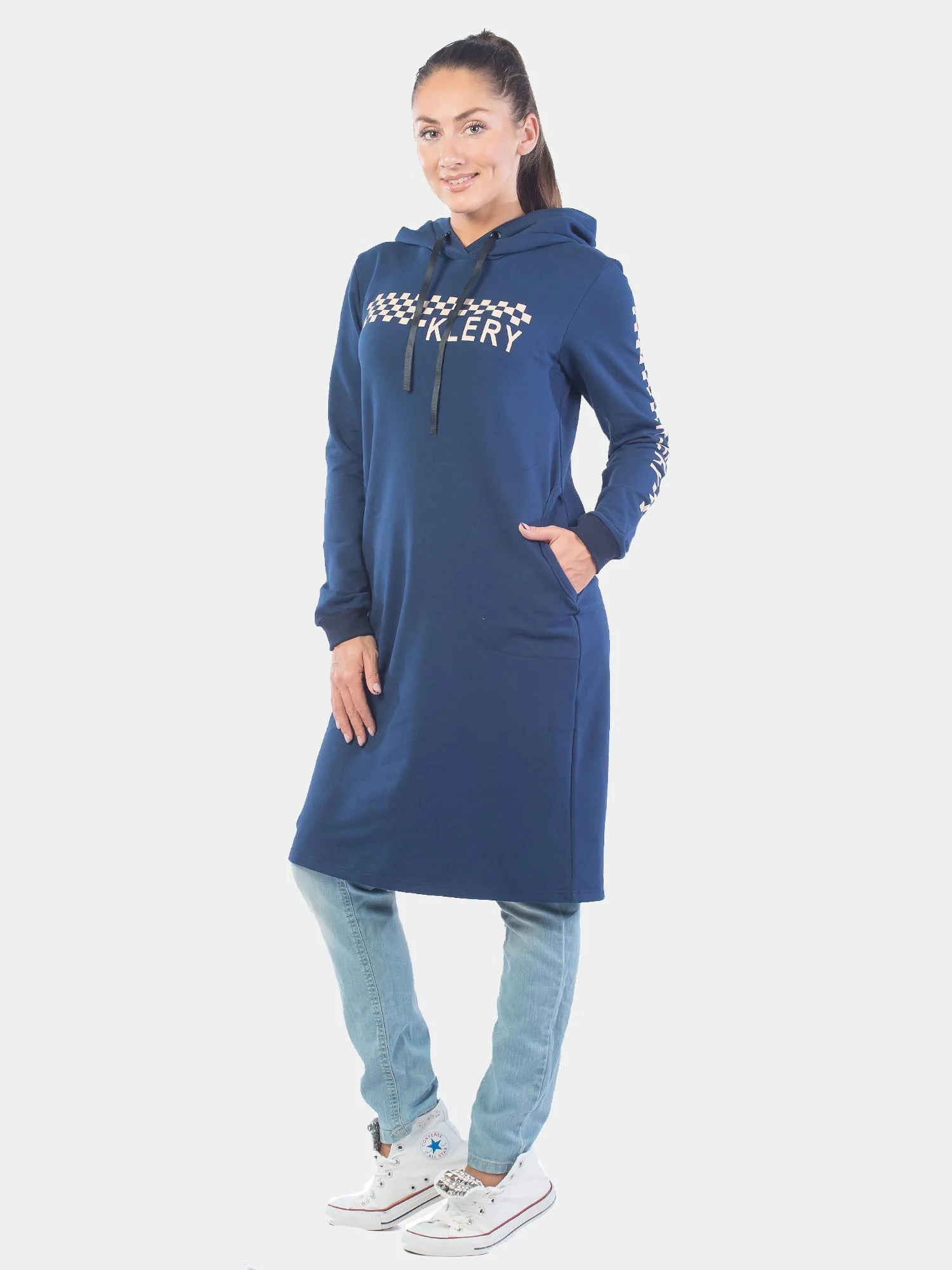 Платье из футера ФП1357П6 индиго, KLERY