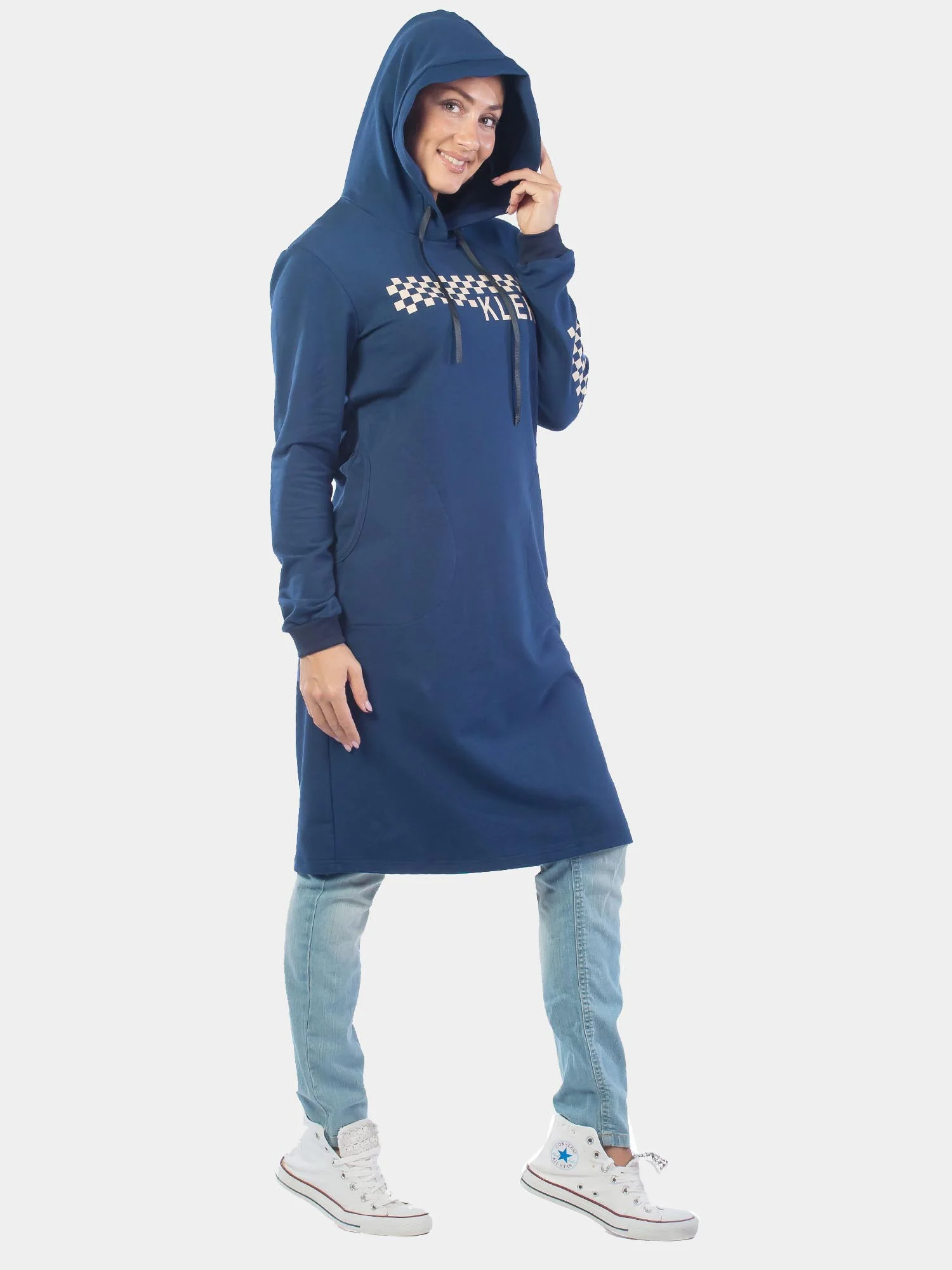 Платье из футера ФП1357П6 индиго, KLERY