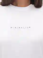 Футболка Zaraza с принтом "Minimalizm", белая, унисекс, хлопок