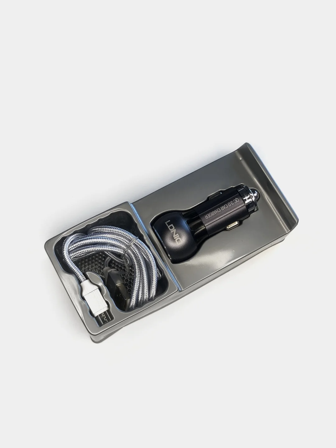 LDNIO зарядка в авто 2 USB и провод Micro usb в компекте / Quick Charge 3.0