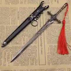 Черный брелок меч сабля Жанна дАрк, Аниме Судьба Жанны / Рулер / Ruler