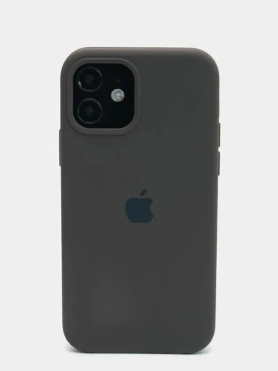 Угольный чехол Silicone Case для iPhone 12 / 12 Pro / 12 Pro Max с логотипом