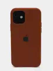 Коричневый чехол Silicone Case для iPhone 12 / 12 Pro / 12 Pro Max с логотипом