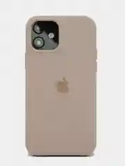 Бежевый чехол Silicone Case для iPhone 12 / 12 Pro / 12 Pro Max с логотипом