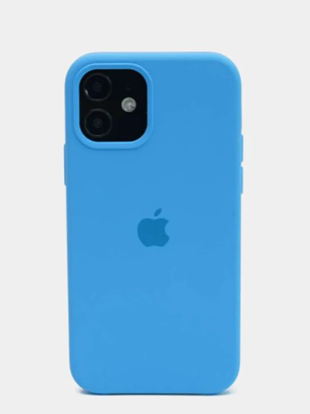 Голубой чехол Silicone Case для iPhone 12 / 12 Pro / 12 Pro Max с логотипом