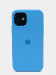 Голубой чехол Silicone Case для iPhone 12 / 12 Pro / 12 Pro Max с логотипом