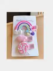 Розовый комплект заколок для волос, 3 штуки